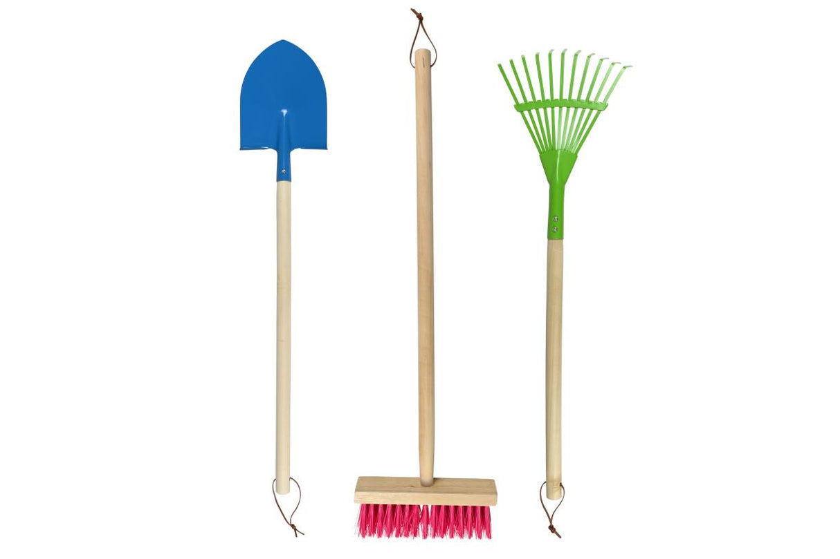 Tuingereedschap set 3 dlg met steel kind