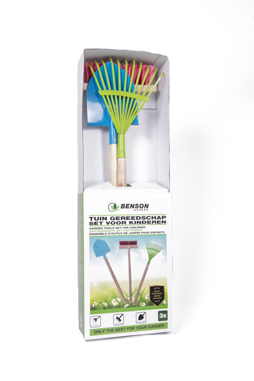 Tuingereedschap set 3 dlg met steel kind
