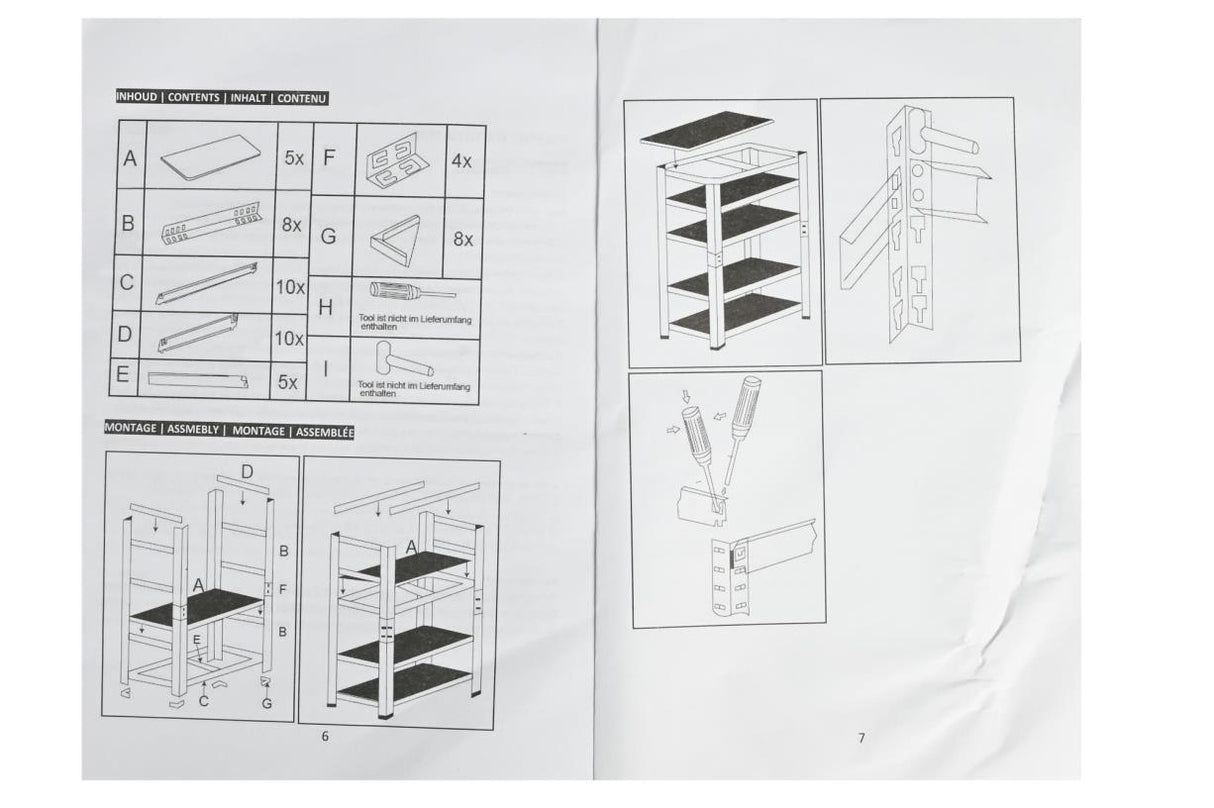 Shelf / storage rack 180 x 90 x 40 cm 175 kg