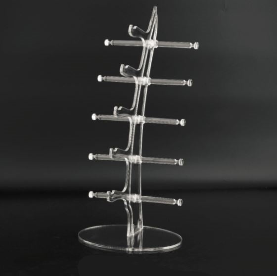 Eyeglasses display for 5 glasses plexiglas