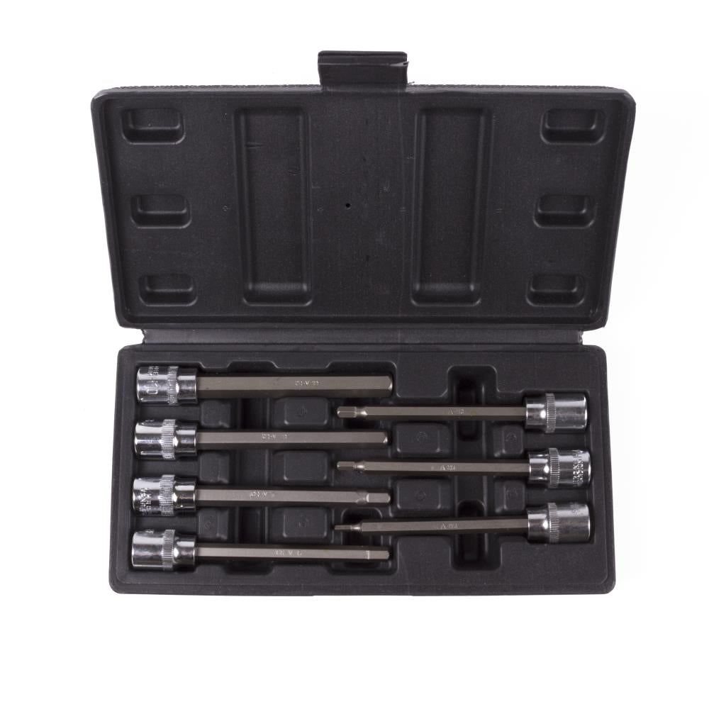 Drive sae long reach hex bit 7 pcs 3/8"
