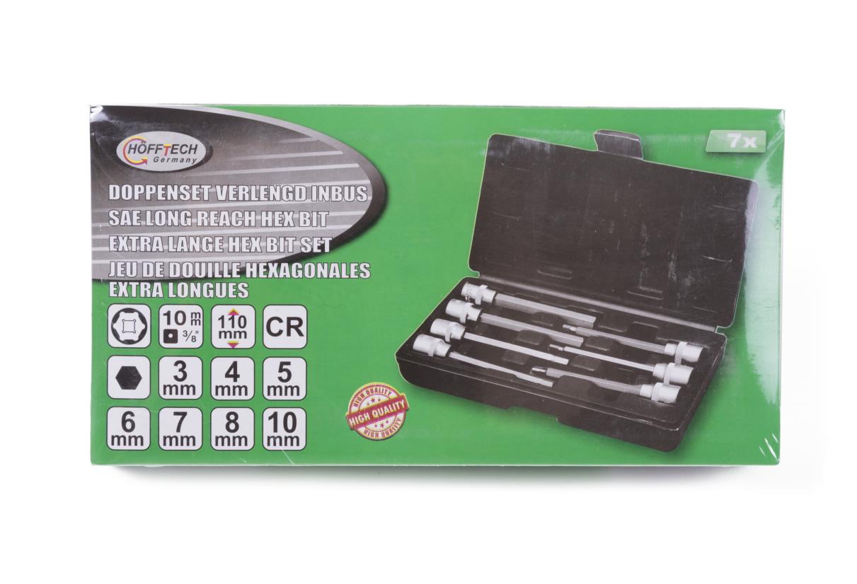 Drive sae long reach hex bit 7 pcs 3/8"