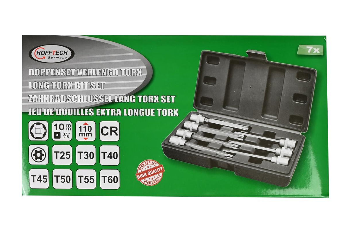 Steckschlüssel-Satz lang Torx 7-tlg 3/8''