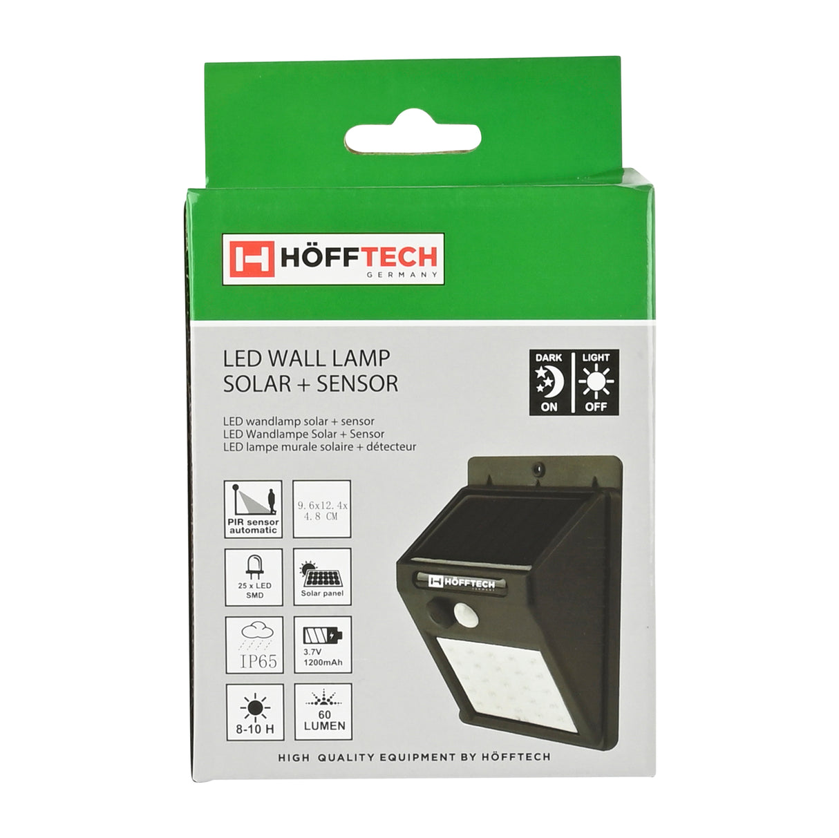 Wandlamp solar LED + pir sensor IP65
