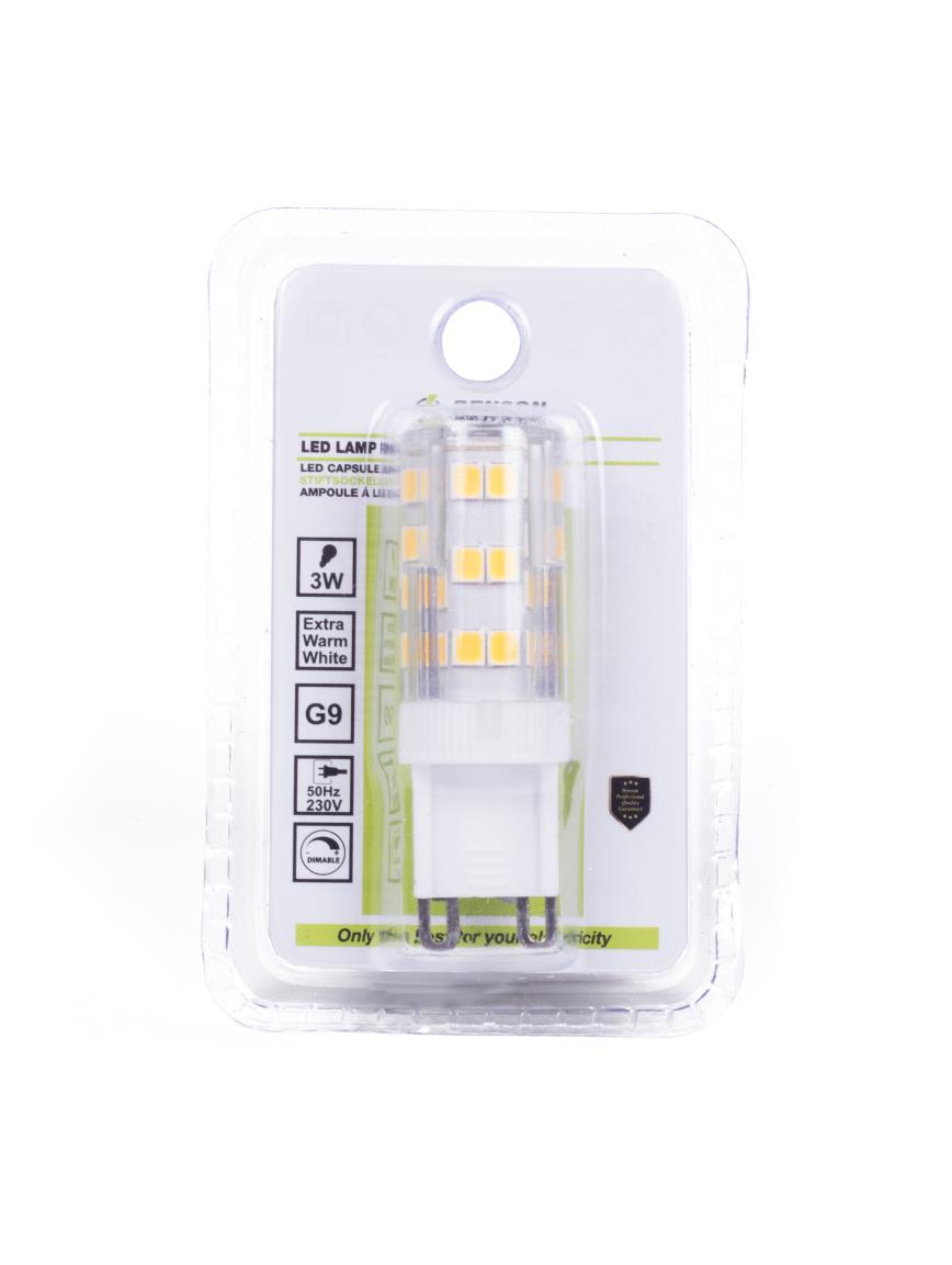 LED Stiftsockellampe hi-pin G9 3W dimmbar