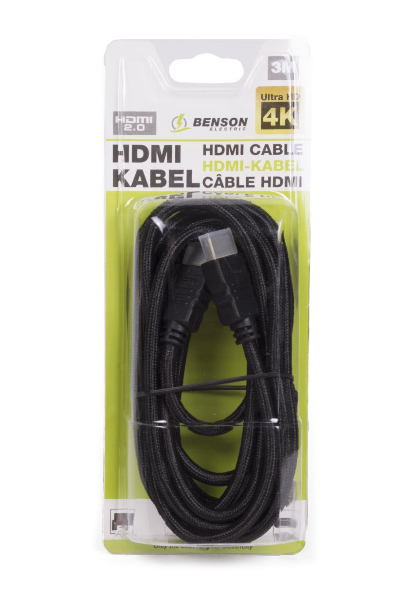 HDMI cable 2.0 4k ultra hd gold plated 3 m