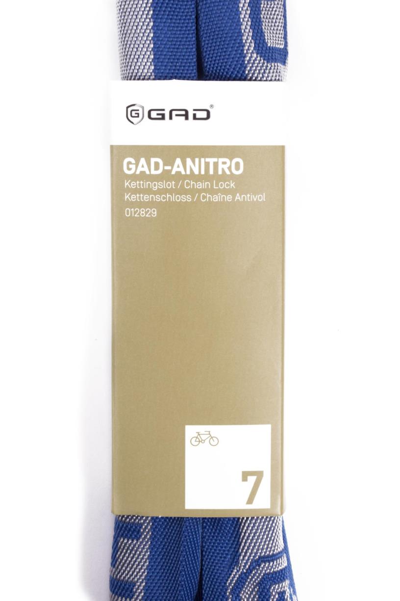 Chain padlock GAD-anitro 8 x 1100 mm blue
