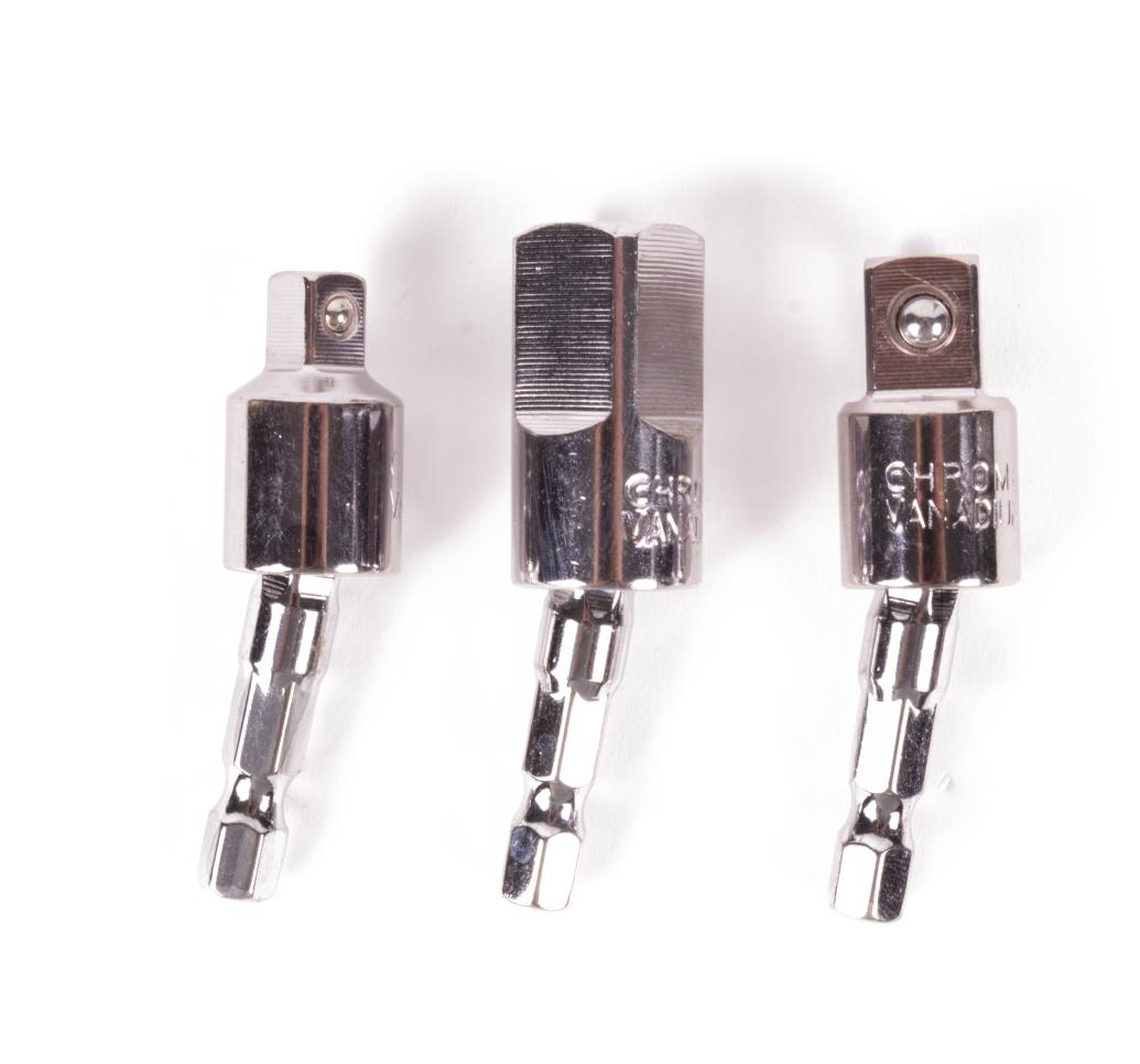 Adapt. perceuse douille 1/4-3/8-1/2" x55 mm flex
