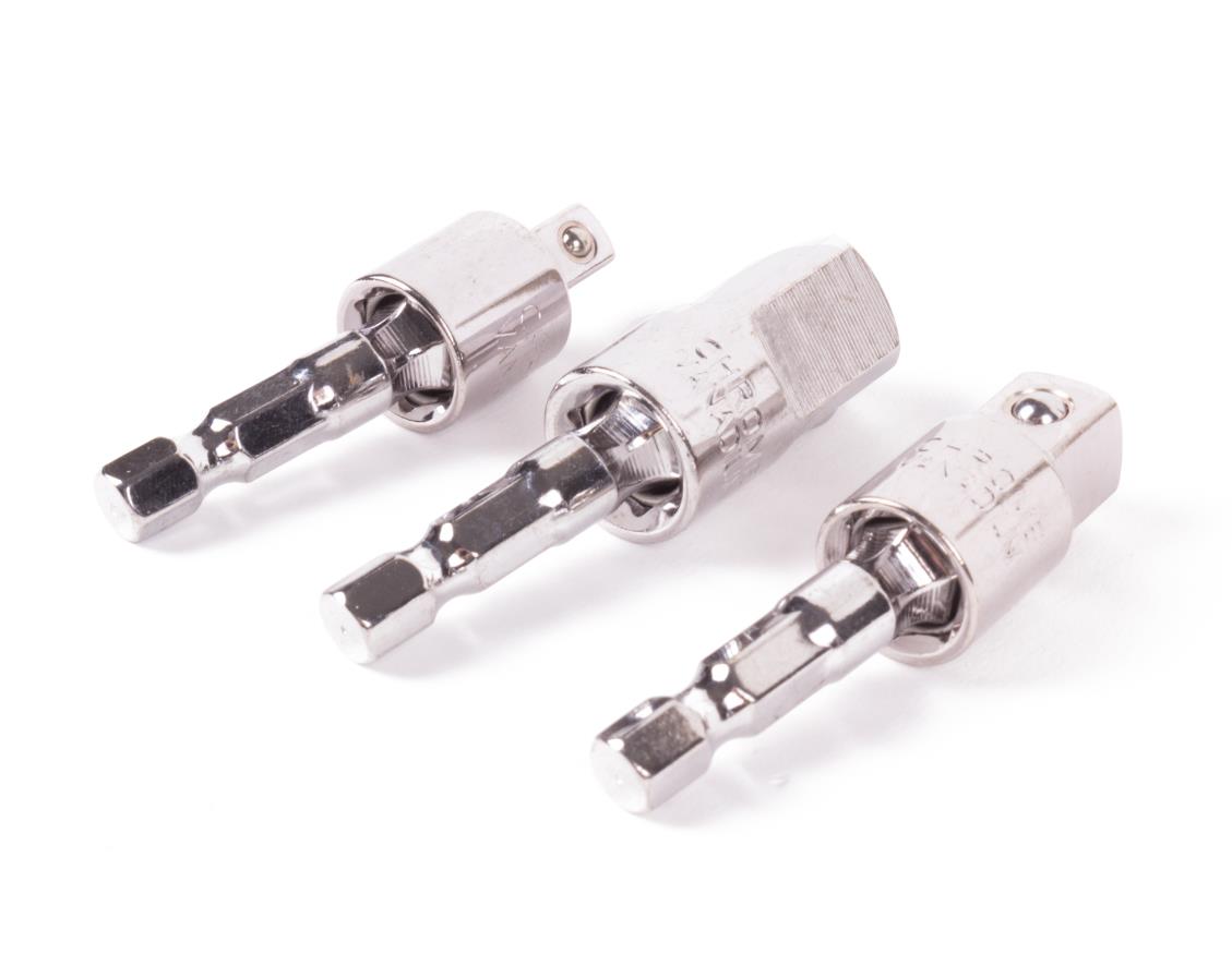 Adapt. perceuse douille 1/4-3/8-1/2" x55 mm flex