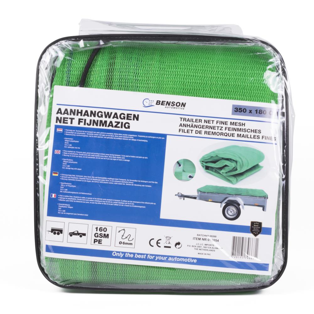Trailer net fine mesh 3,5 x 1,8 m in case
