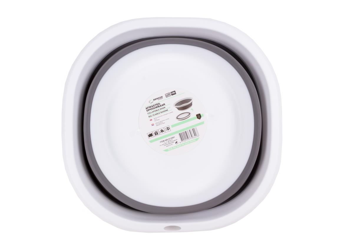 Afwasteil vierkant opvouwbaar 10 ltr