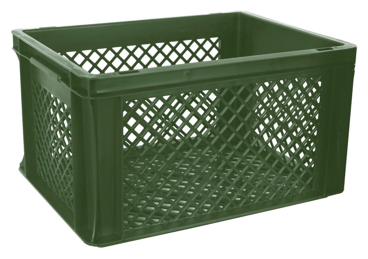 Caisse vélo plastique 40 x 30 x 22 cm vert