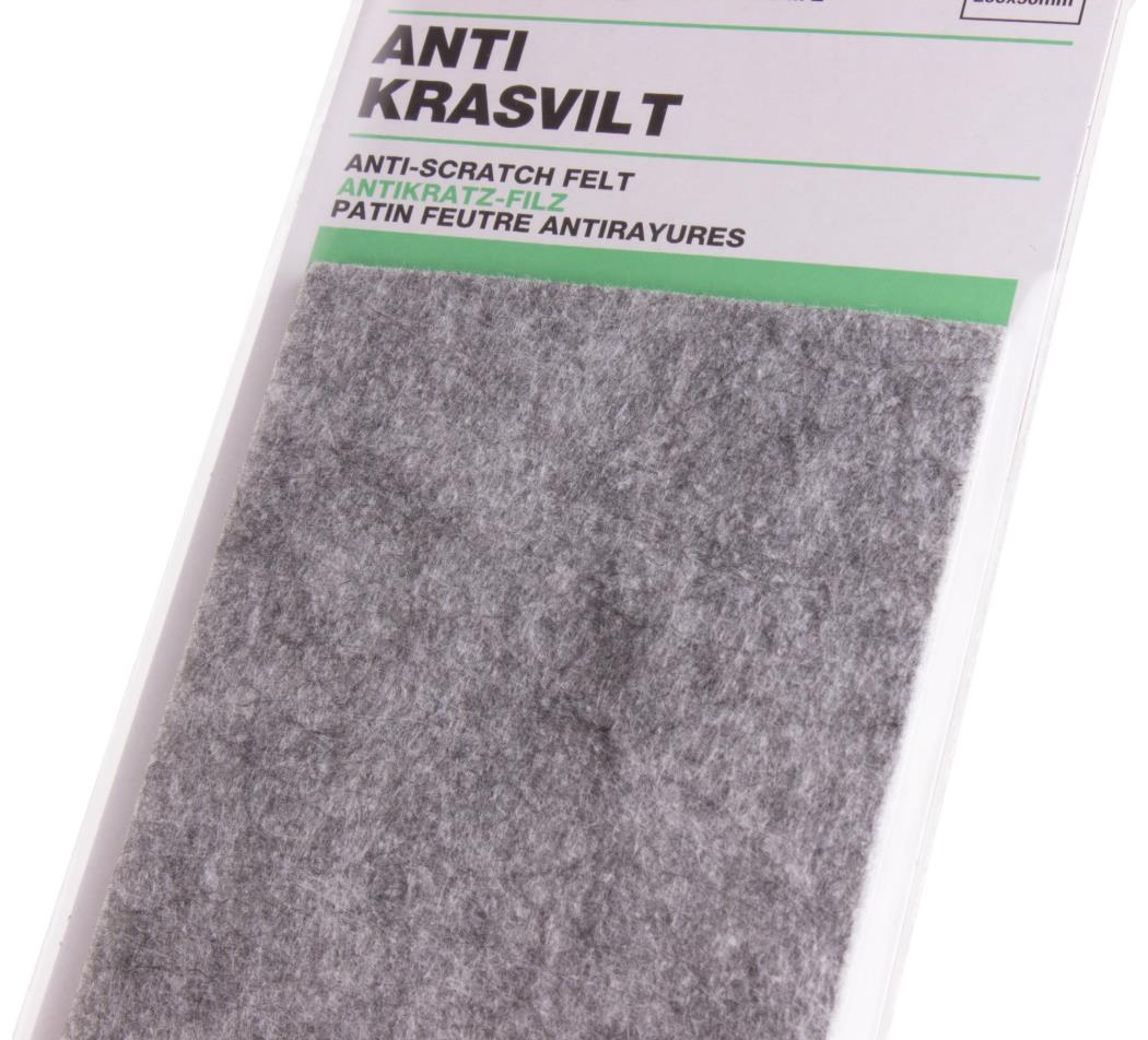 Anti-scratch felt 20 x 9 cm grey
