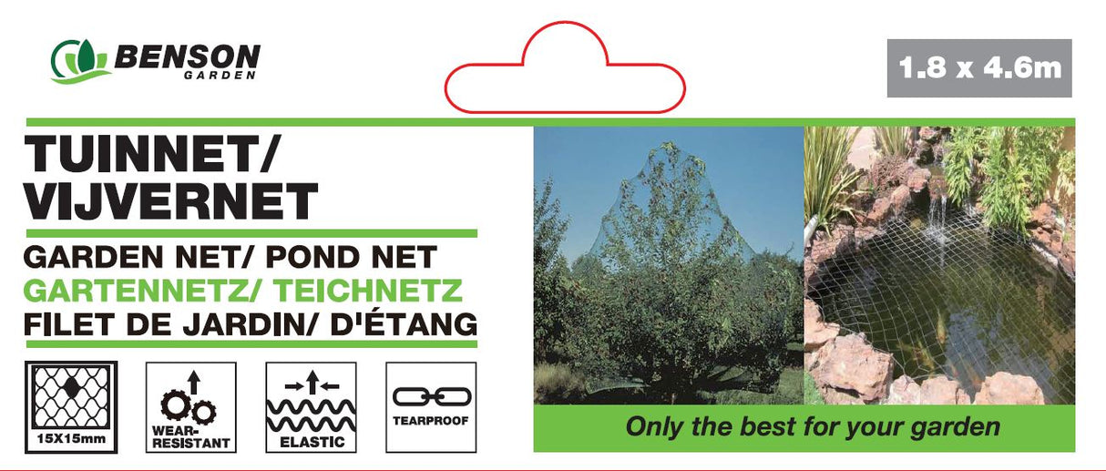 Tuinnet/ vijvernet 1.8 x 4.6 mtr wit