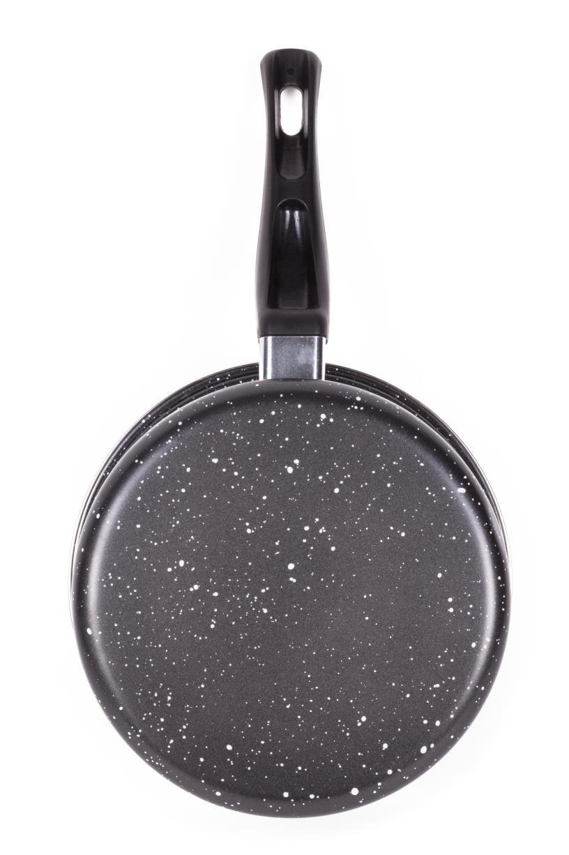 Steelpan 20 cm + deksel marble non stick coating