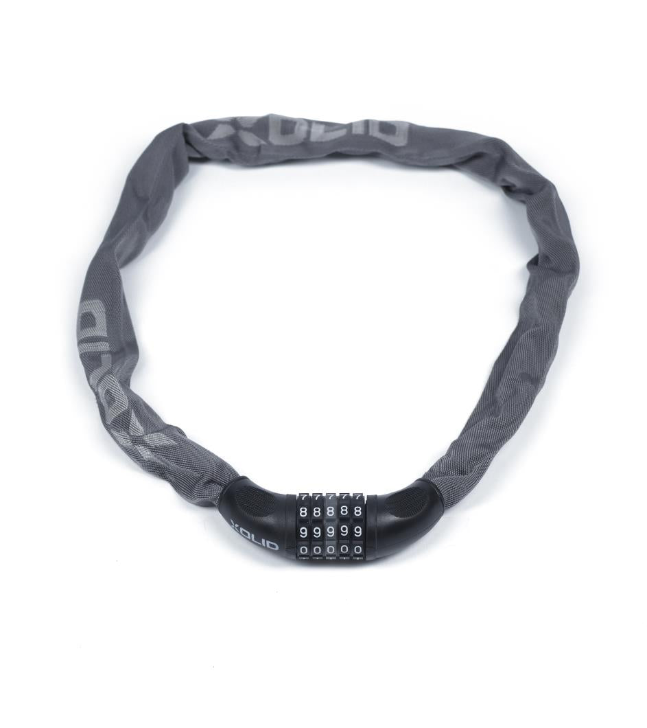 Xolid chain combination lock 6 x 900 mm gray
