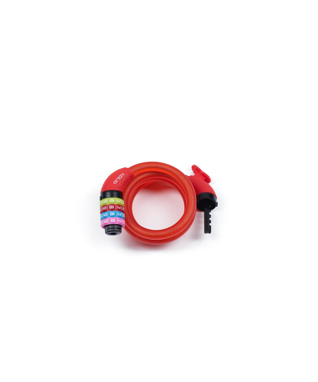 Xolid cable combination lock 12 x 1200 mm red
