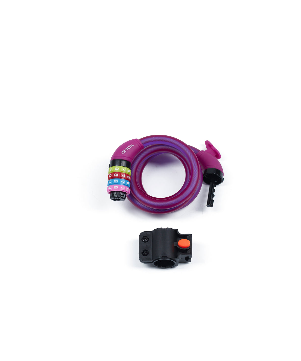 Serrure à combinaison de câble Xolid 12 x 1200 mm violet