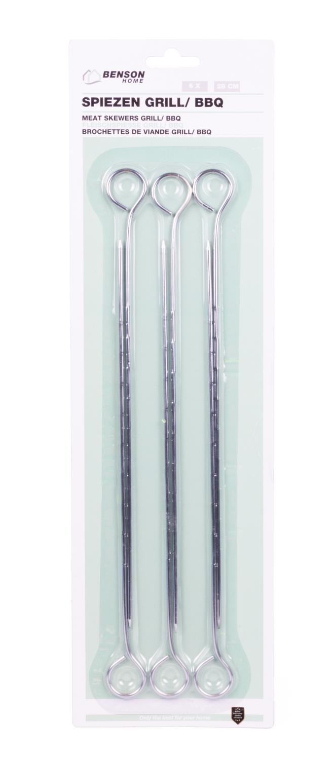 Brochettes de viande grill/ BBQ 6 pcs 28 cm