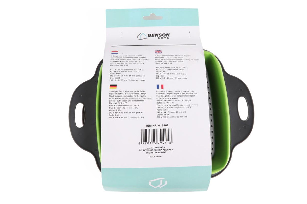 Passoire carré pliable 2 pcs