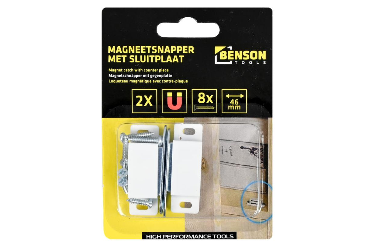 Magnet catch with counter 46 mm 2 pcs