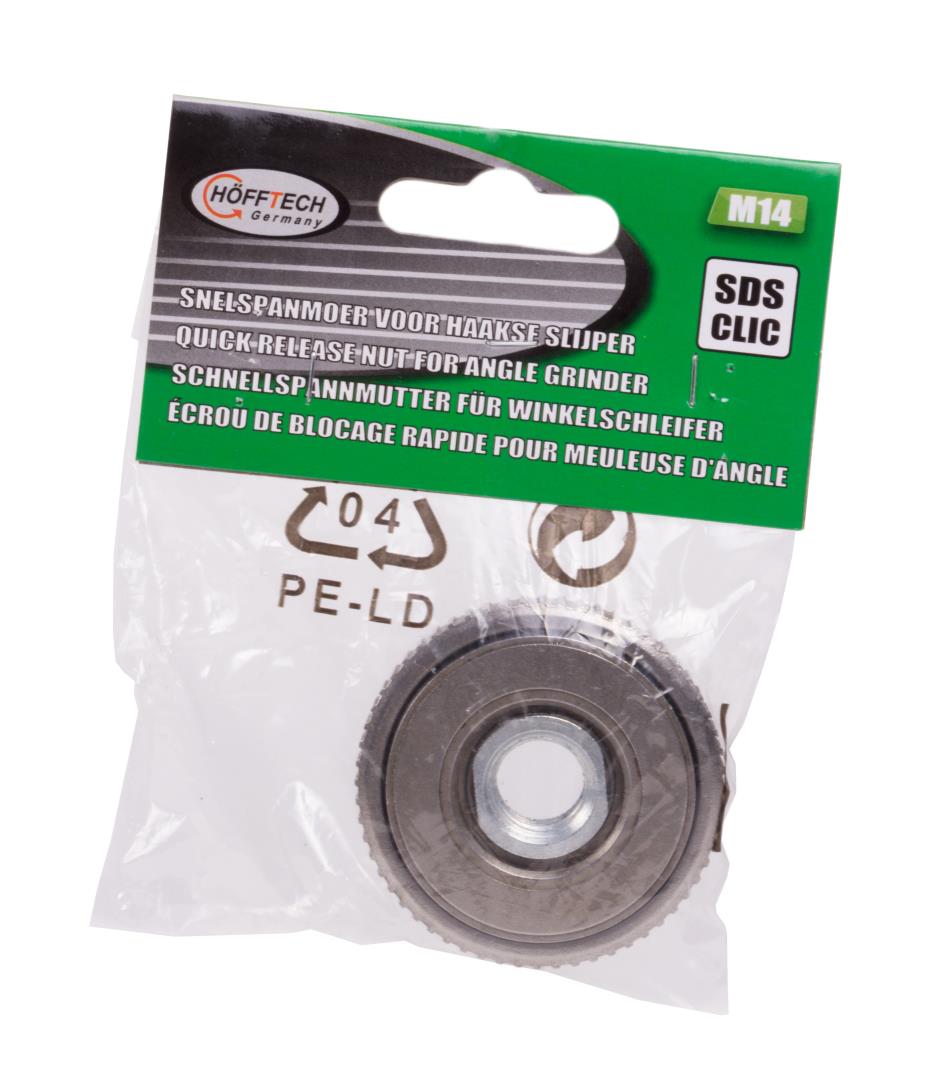 Quick release nut M14 for angle grinder SDS clic