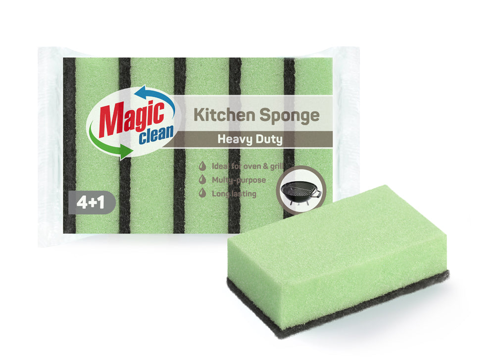 Magic Clean Scouring sponge heavy duty 4+1 pcs