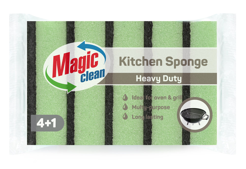 Magic Clean Scouring sponge heavy duty 4+1 pcs