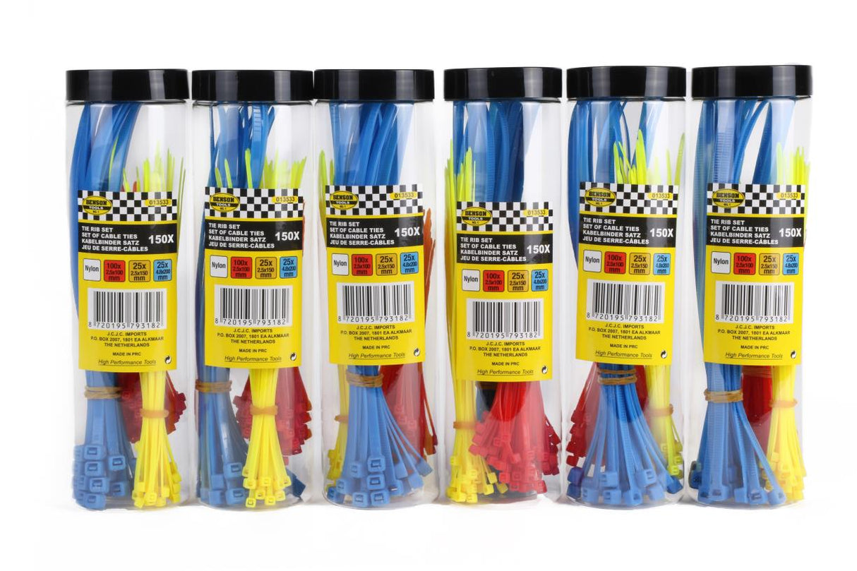 Kabelbinders 150 dlg mix