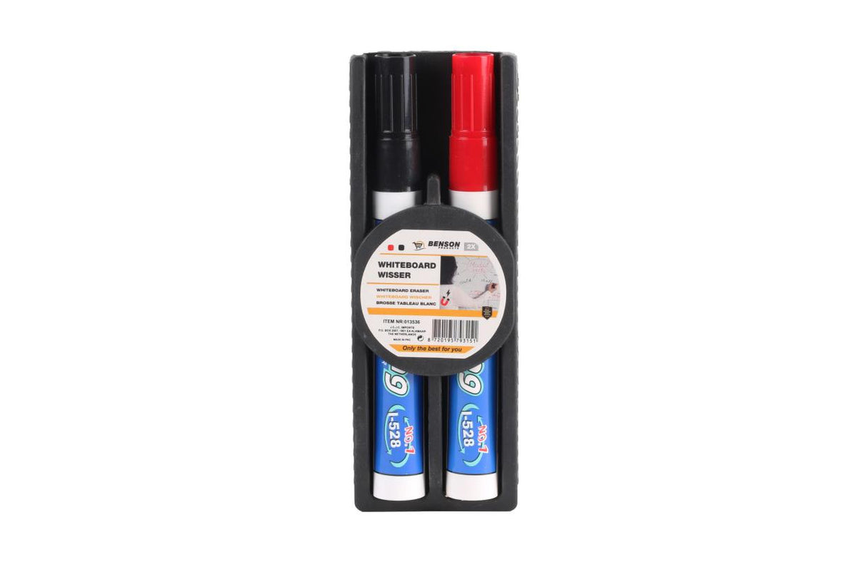 Whiteboard eraser magnetic + 2 markers