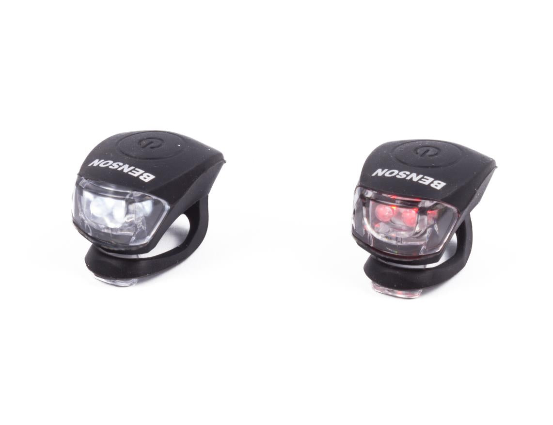 Lumière vélo LED 2 pcs silicone noir
