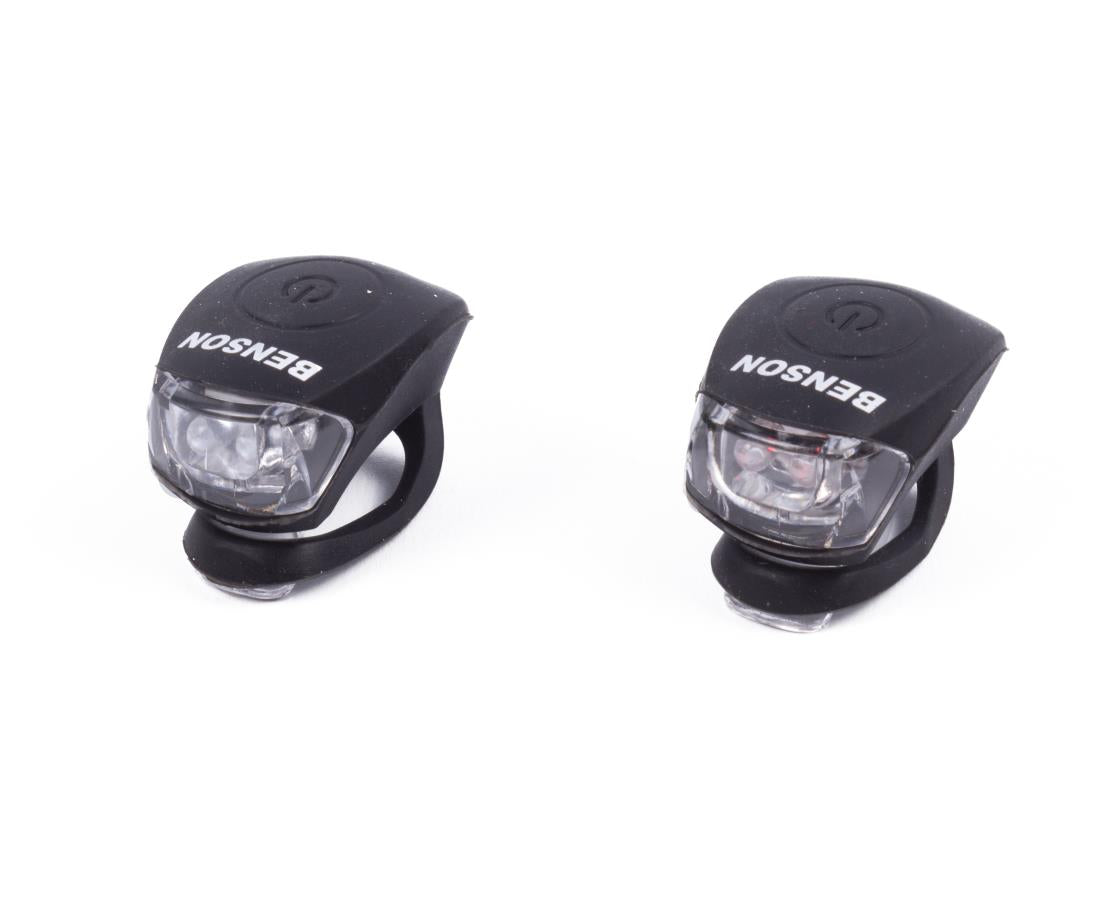 Lumière vélo LED 2 pcs silicone noir