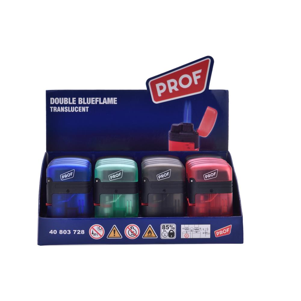 Feuerzeug storm double jetflame translucent
