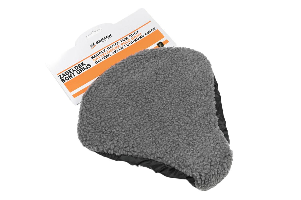 Saddle cover fur grey