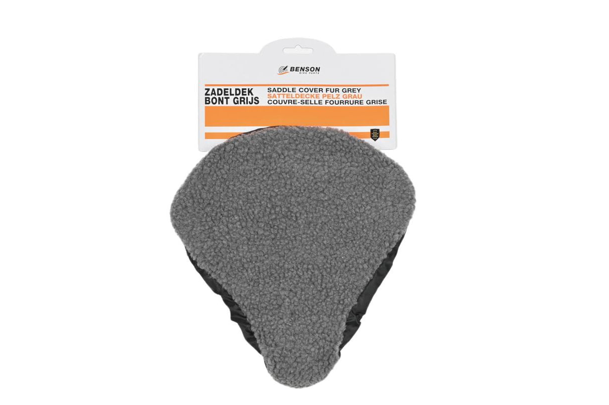 Saddle cover fur grey