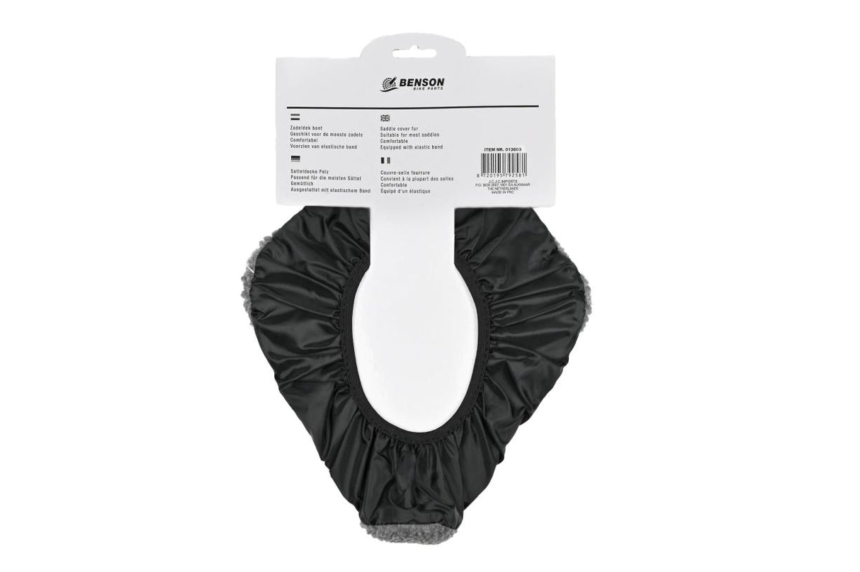 Saddle cover fur grey