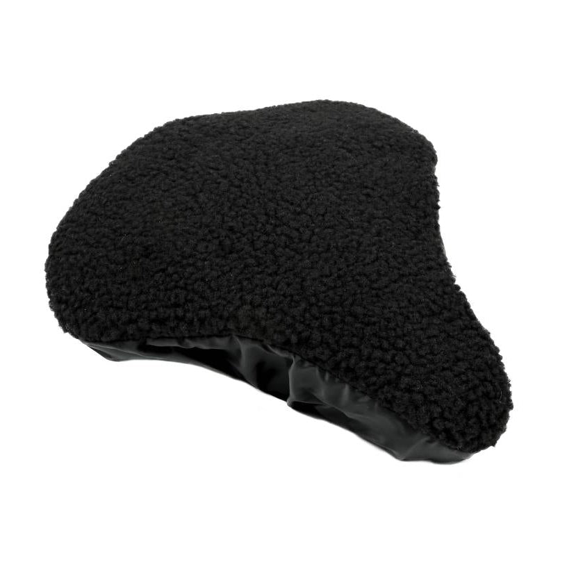 Saddle cover fur black