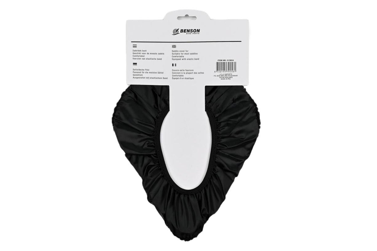 Saddle cover fur black