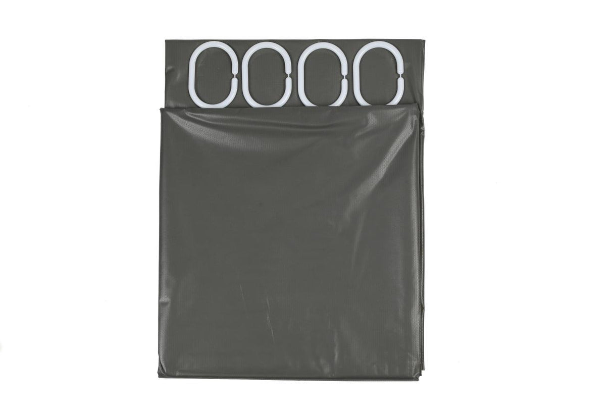 Duschvorhang 180 x 200 cm grau