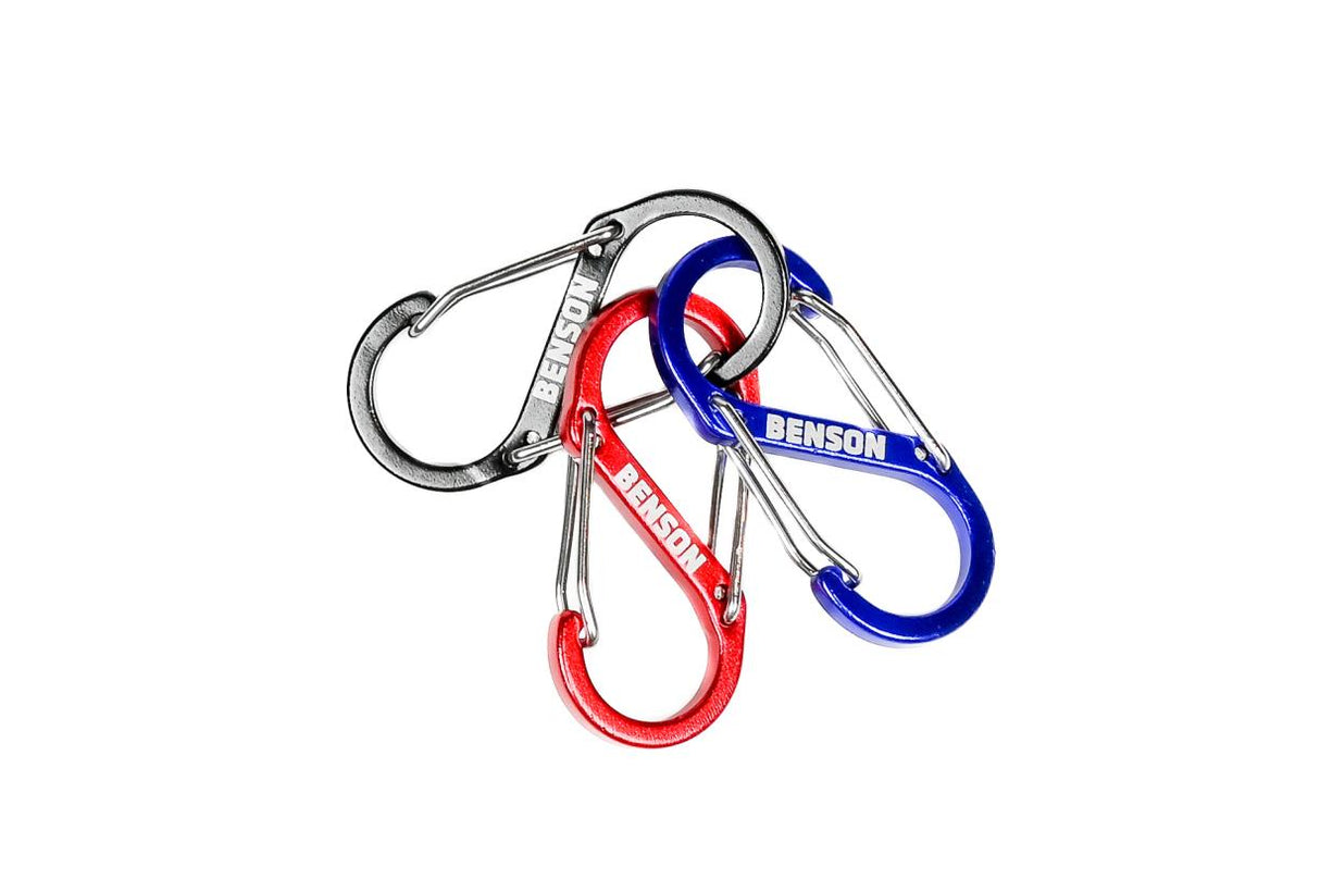 Carabiner hooks double set 3 pcs 3 x 50 mm