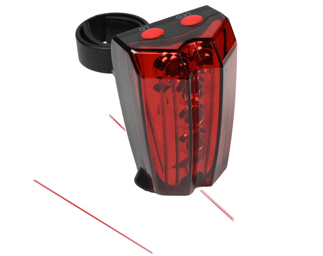 Bicycle rear light laser + LED