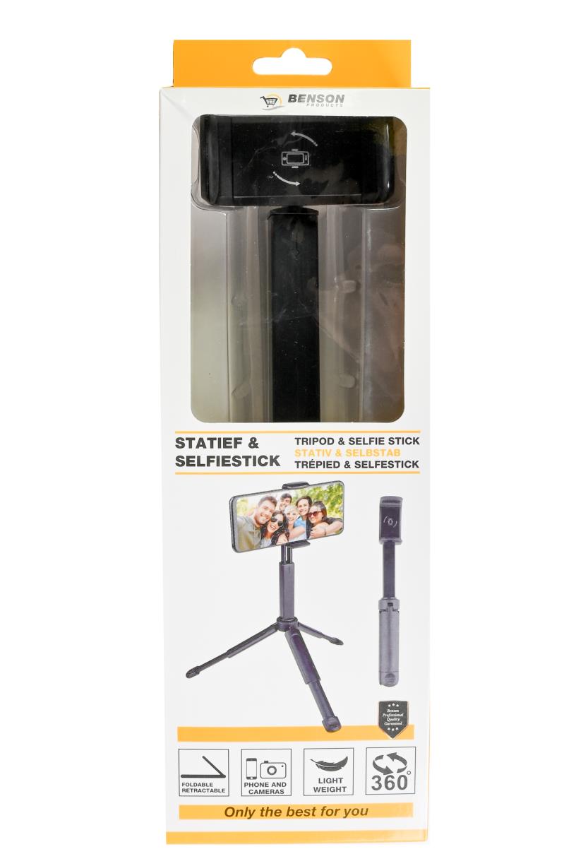 Statief + selfiestick uitschuifbaar