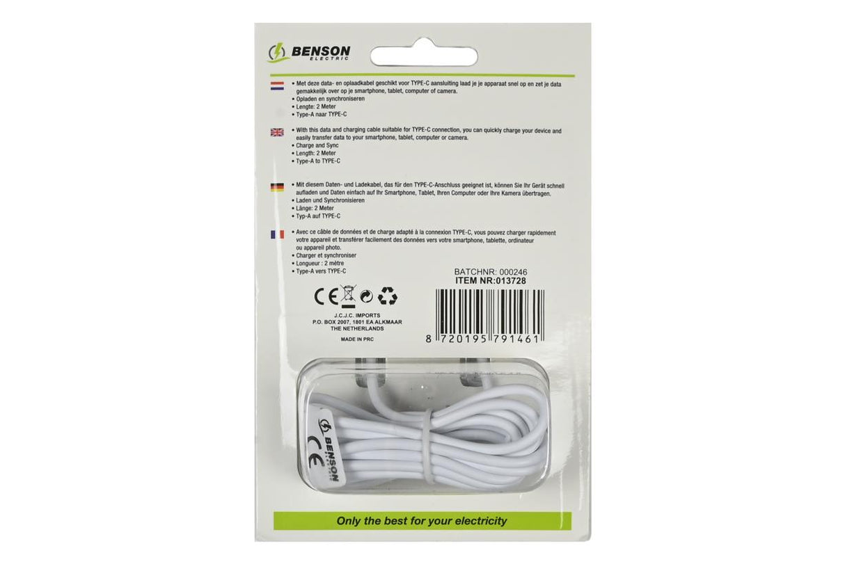 Cable USB type-C 2 m