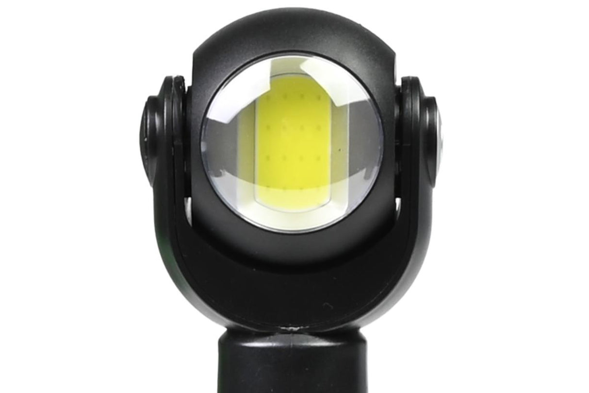 LED flashlight + rotary head + COB alu