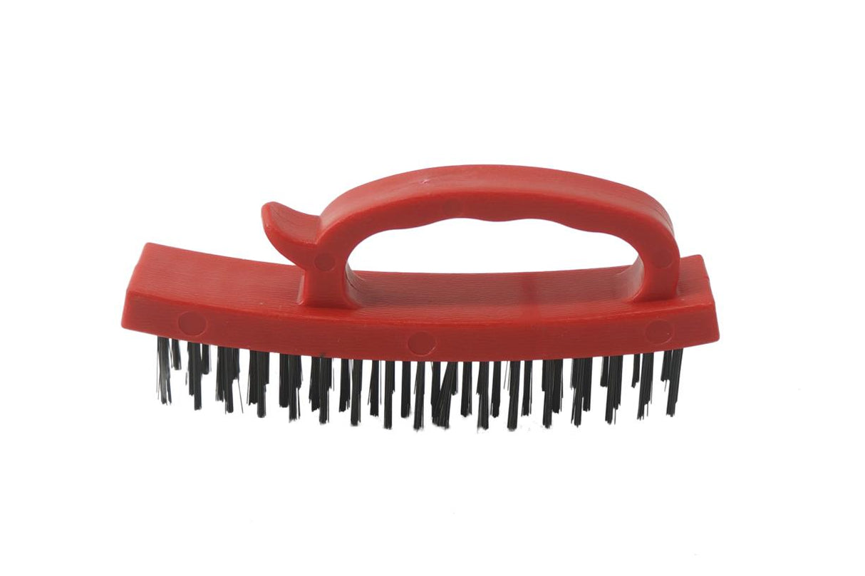 Steel brush with handle
