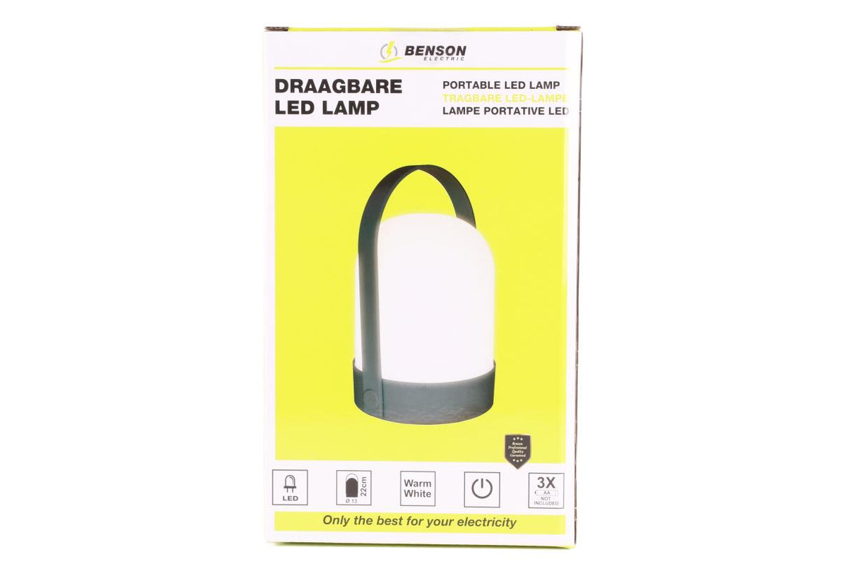 Portable LED lamp ø13 x 22 cm