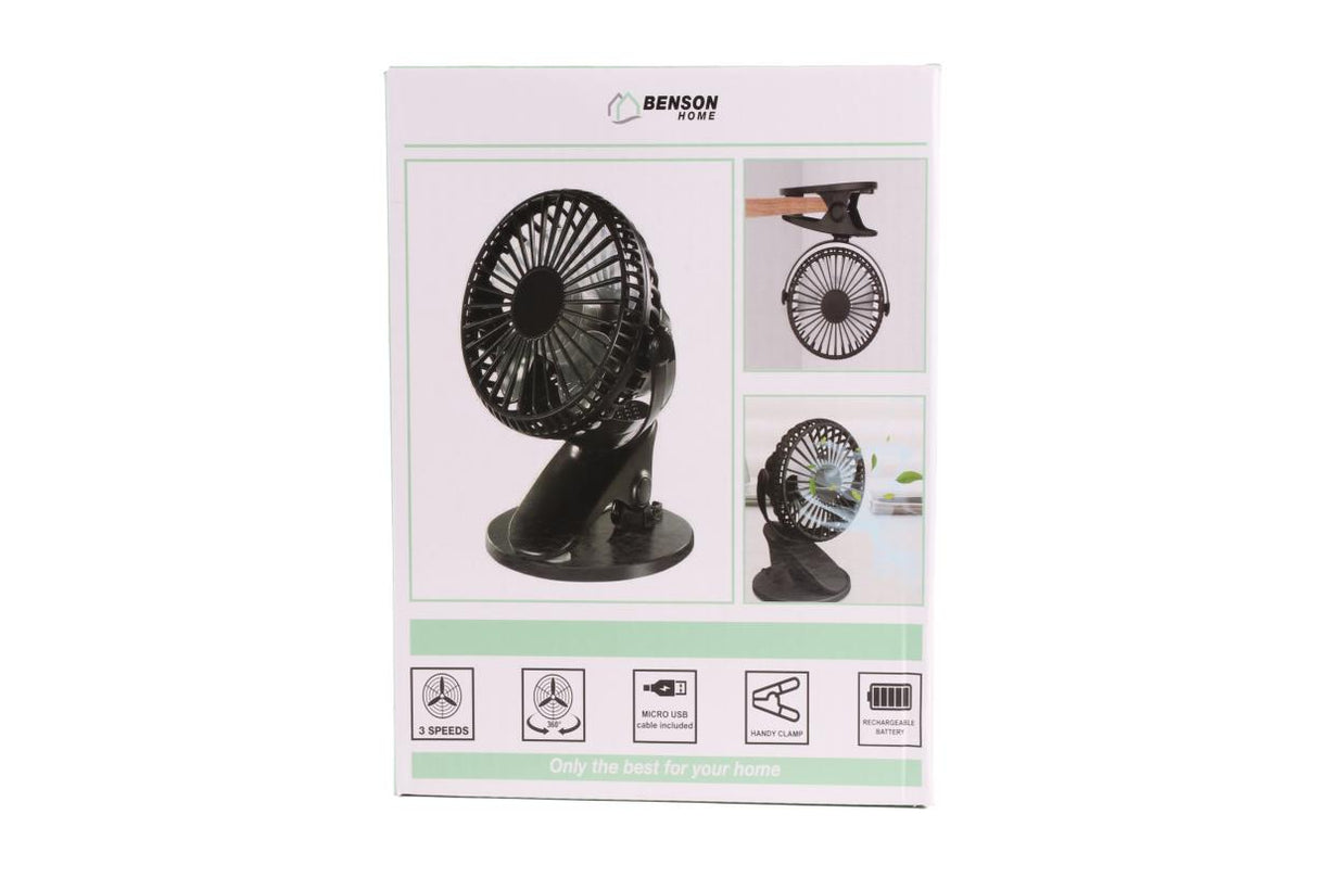 Ventilator draagbaar met clip