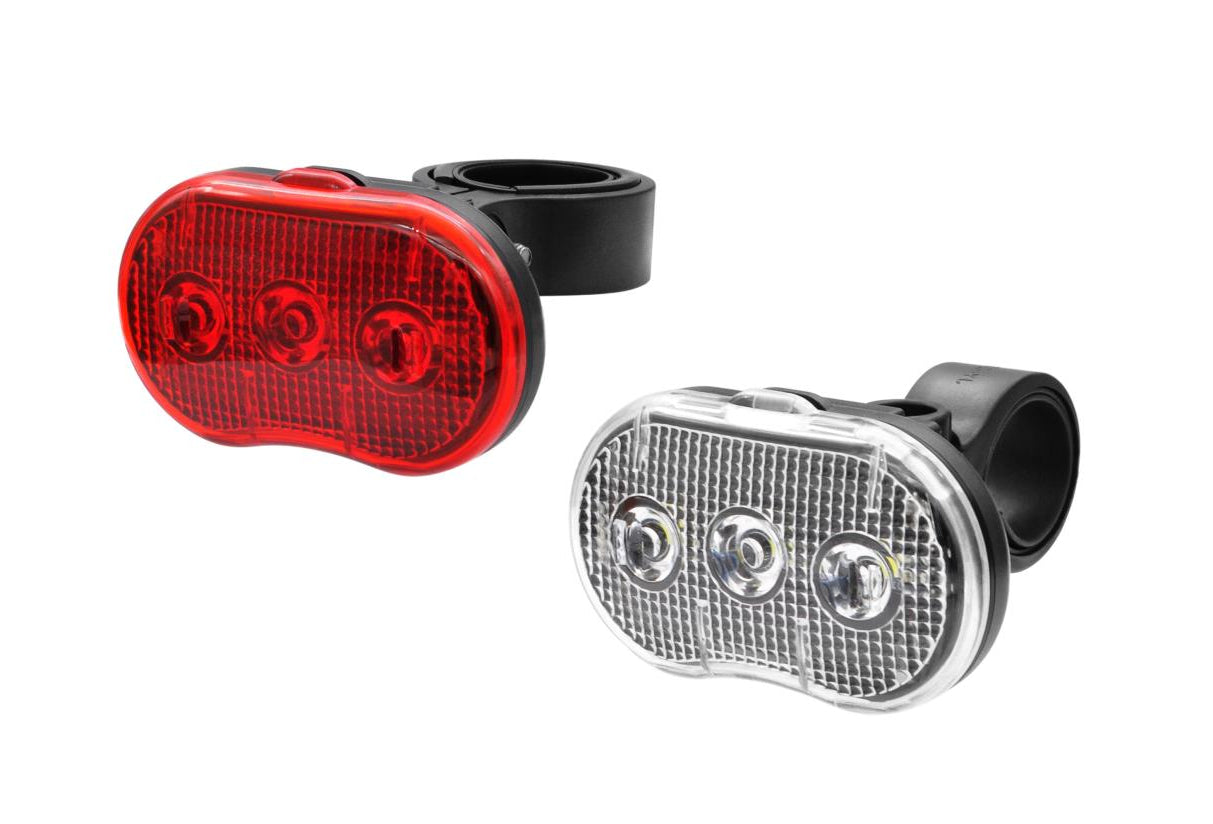 Fietslamp LED wit en rood 2 dlg