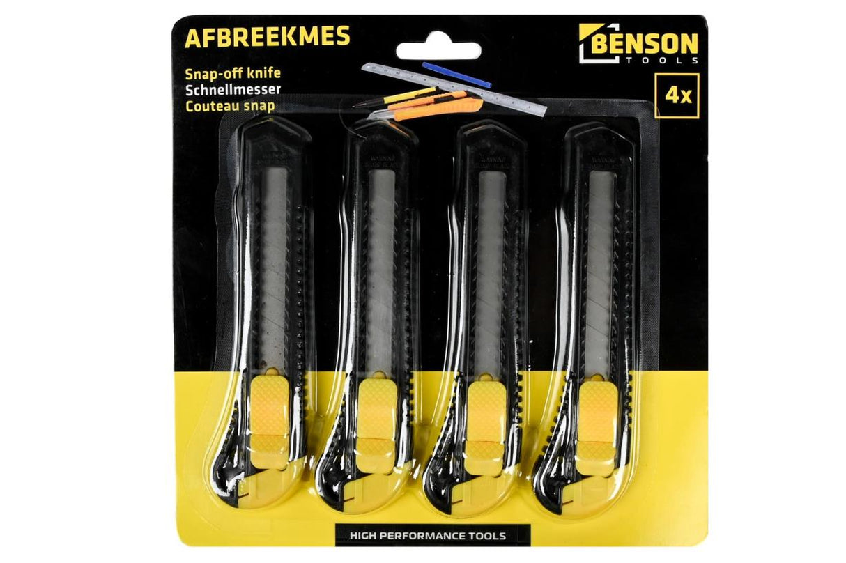 Snap-off knife 18 mm 4 pcs