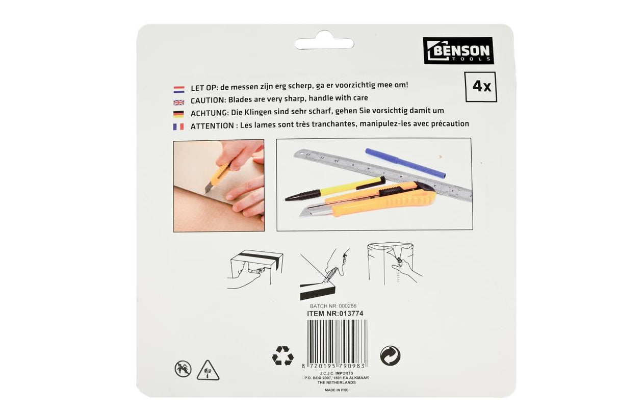 Snap-off knife 18 mm 4 pcs